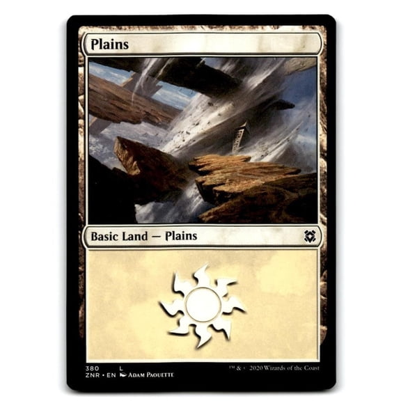 Zendikar Rising Plains Land #380 Magic The Gathering Near Mint Or Better Trading Card