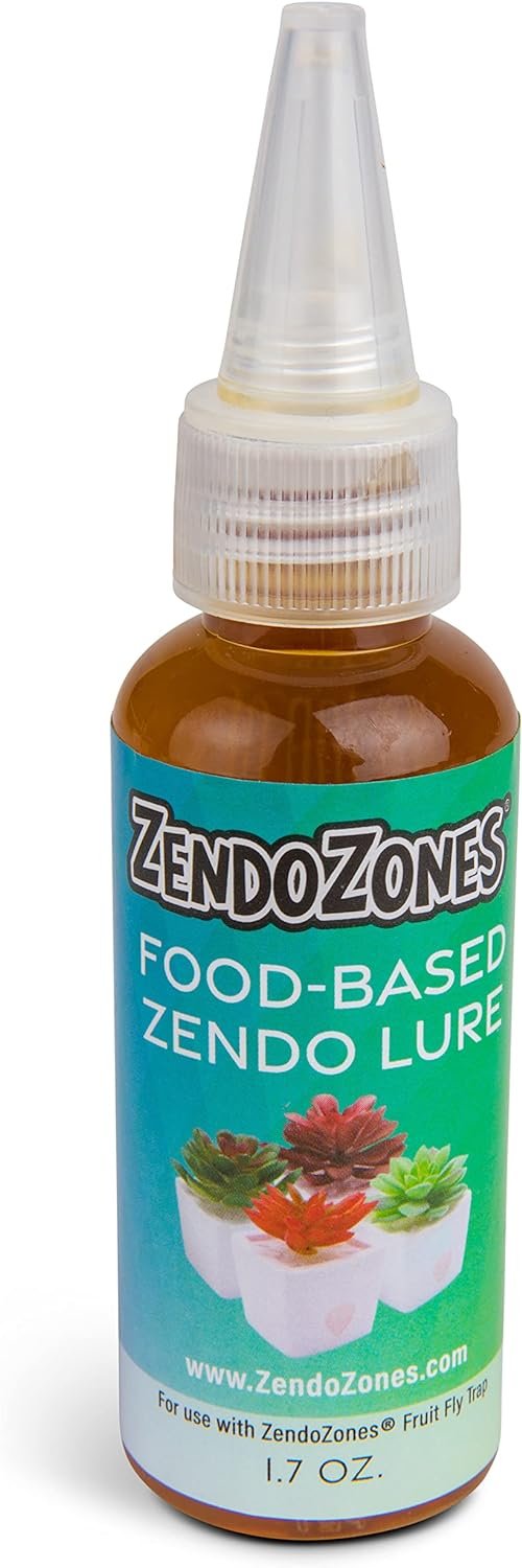 ZendoZones Fruit Fly Lure Refill, Food Based Zendo Lure 2 Pack of 1.7 ...