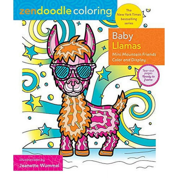 Pre-Owned Zendoodle Coloring: Baby Llamas: Mini Mountain Friends to Color and Display Paperback - GOOD