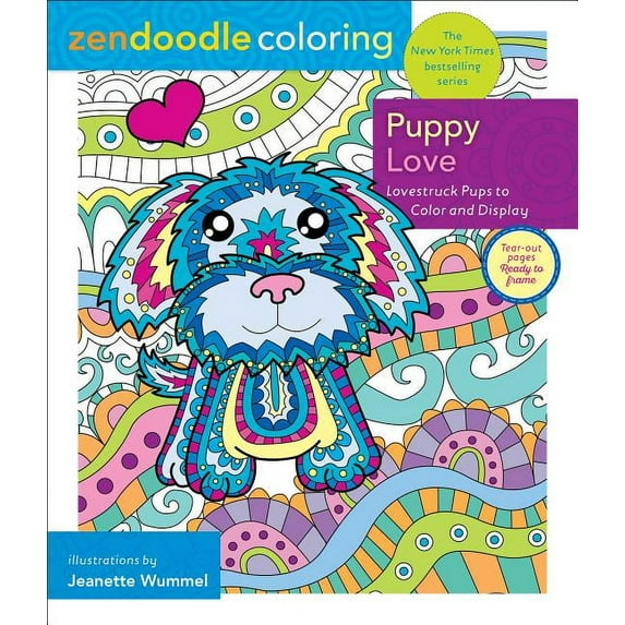 Zendoodle Coloring: Puppy Love: Lovestruck Pups to Color and Display