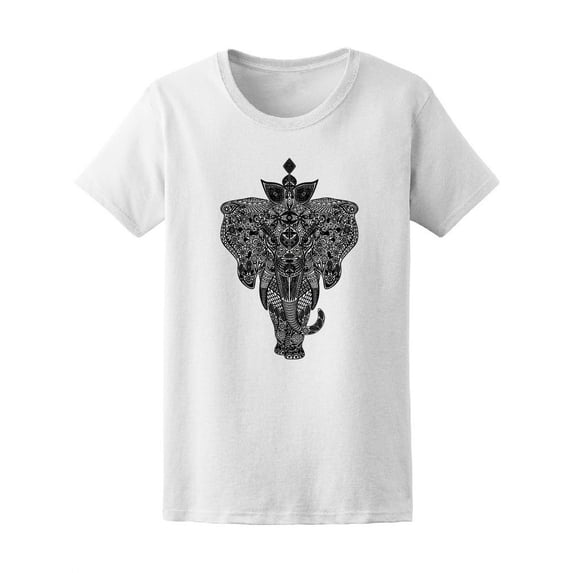 Zendoodle Doodle Art Elephant Women T-Shirt - Image by Shutterstock, Female XX-Large