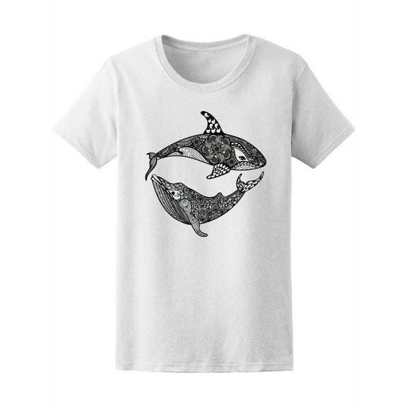 Zendoodle Sea Shark Whale Women T-Shirt - Image by Shutterstock, Female Medium