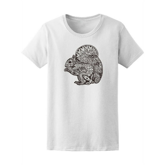 Zendoodle Style Squirrel Women T-Shirt - Image by Shutterstock, Female Large