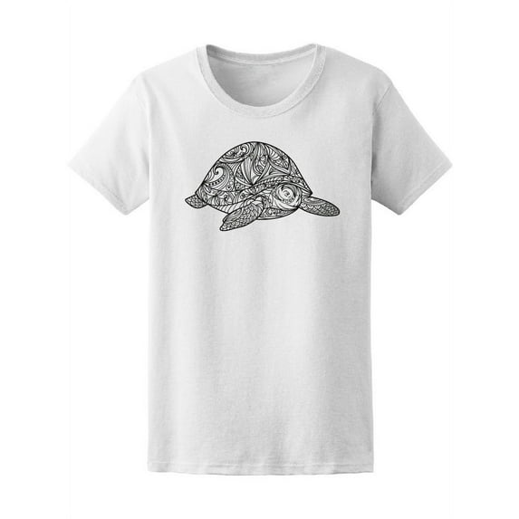 Zendoodle Style Turtle Women T-Shirt - Image by Shutterstock, Female Small