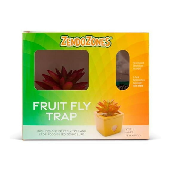 Zendozones 7021210 Fruit Fly Trap - Terracotta - 1 Box - Pack of 6