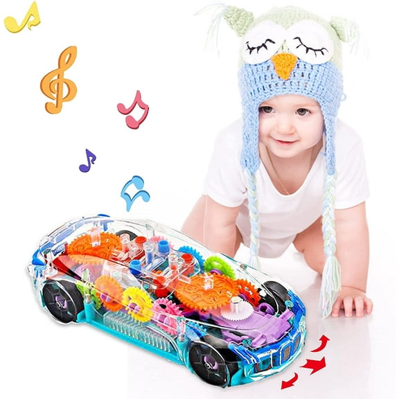Zendure Toys for 1 2 3 Year Old Boy, Baby Toys 6 to 12 Months Electric Car Toys for Boys Girls Toddlers with Cool Light & Sound Effect, Great Christmas Birthday Gift for Kids