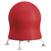 Zenergy Ball Chair Crimson Seat/Crimson Back, Silver Base