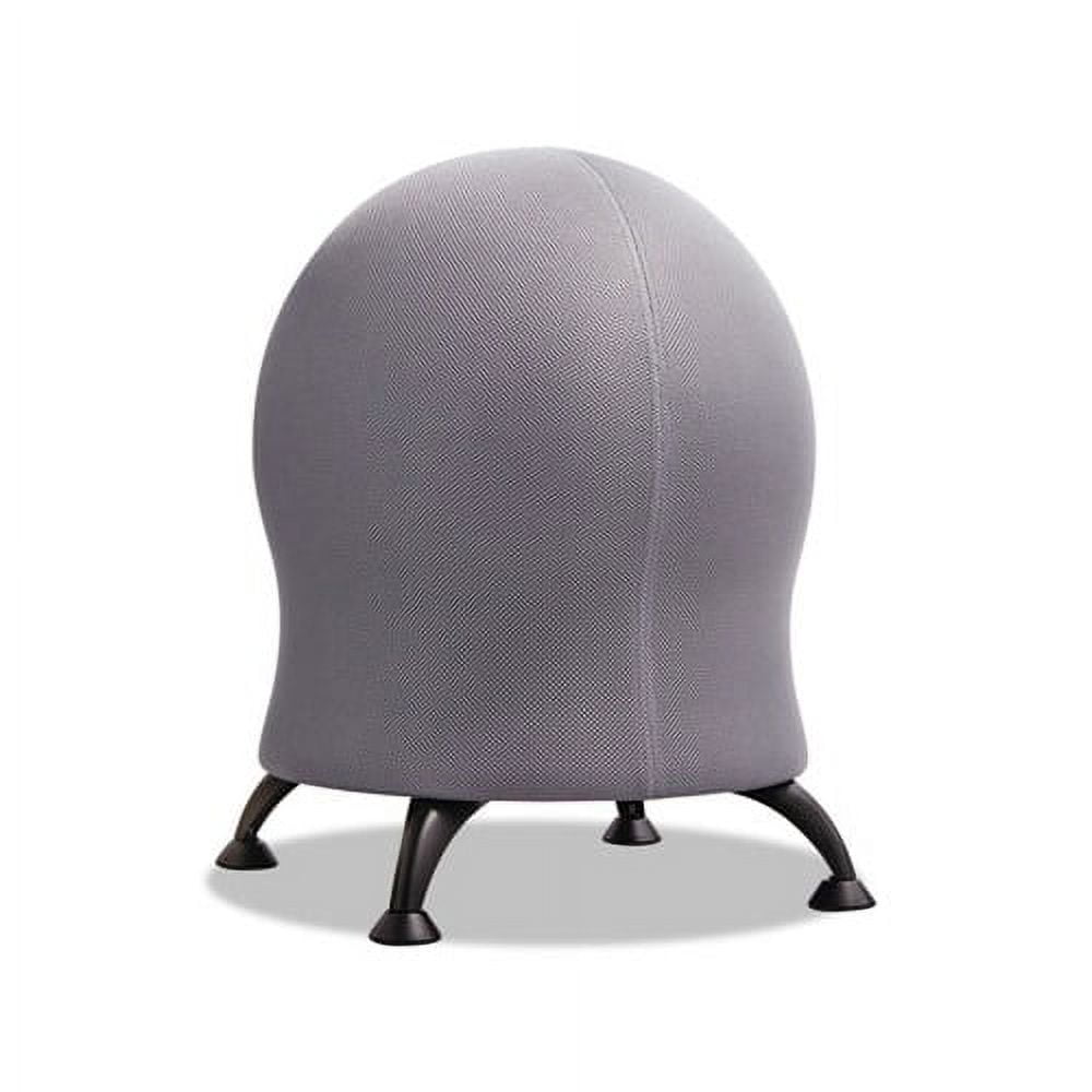 Zenergy Ball Chair Gray Seat/Gray Back, Black Base