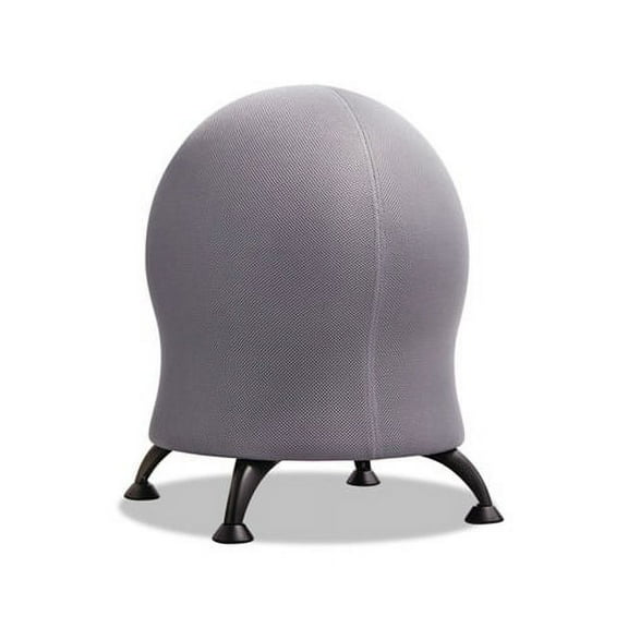 Zenergy Ball Chair Gray Seat/Gray Back, Black Base