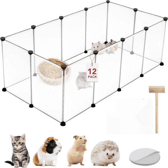 Zeng 14"H DIY Pet Playpen Pet Cage for Small Animal,12 Panels