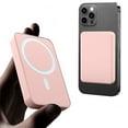 thumbnail image 1 of Hendoct Magnetic Power Bank, 5000mAh Wireless Magnetic Portable Charger for iPhone 15/14/13/12 Series-Pink, 1 of 9