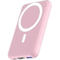 thumbnail image 1 of Hendoct 5000mAh Magnetic Wireless Portable Charger, Power Bank Compatible with iPhone 15/14/13/12 Series, Pink, 1 of 10