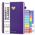 thumbnail image 1 of Zeng Purple Budget Expense Tracker Monthly Planner & Appointment Book, 7" x 10", Purple 200 Pages, 1 of 7