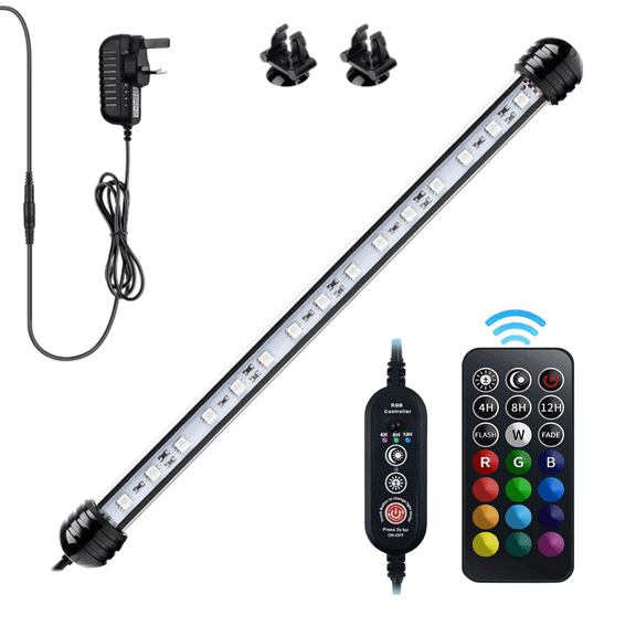 Ouxumoll 58cm Aquarium Light with Timer for Fish Tank, LED Plant Grow Light Simulating Sunrise Sunset, Aquarium Lights for Fish Tank with Remote Control and US Plug