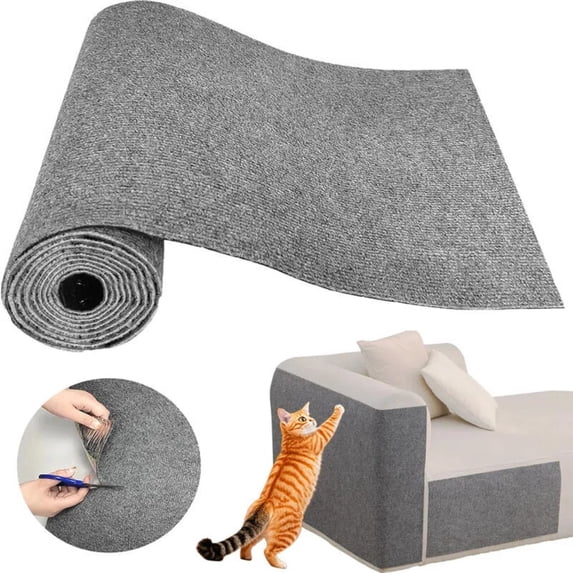 Ouxumoll Cat Scratch Furniture Protector, Cat Couch Protector, DIY Climbing Cat Scratcher Couch Protector, Wear-Resistant and Scratch Resistant, Grey, 15.75" X 39.37"