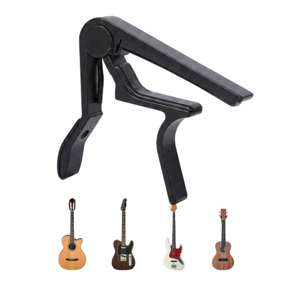 Zengdainm Guitar Capo, Black Metal Capo for Acoustic, Electric Guitar & Ukulele, Quick Release Clip for Easy One-Handed Operation, Durable Instrument Accessor