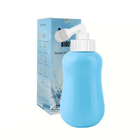 Zengdainm Portable Bidet, Peri Bottle, Travel Bidet for Women or Men 360 ml Capacity Personal Bidet, Handheld Jet Spray Bottle for Toilet, Pack of 1, Blue