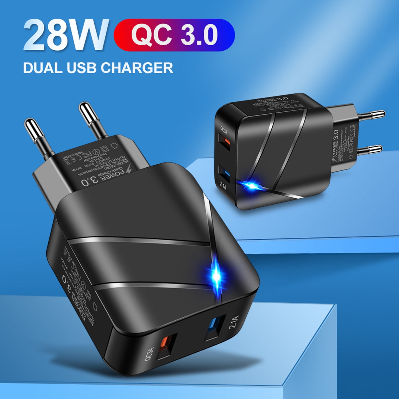 Zenghuiiii 28W USB Charger For Fast Charging, Suitable For Wall-Mounted ...