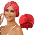thumbnail image 1 of Zenghuiiii Adult Adjustable Silk Satin Hair Bonnet For Sleeping Double Layer Hair Wrap Sleep Cap Turban For Women Men Curly Straight Hair Long Large Braid Unisex Biology Hair, 1 of 5