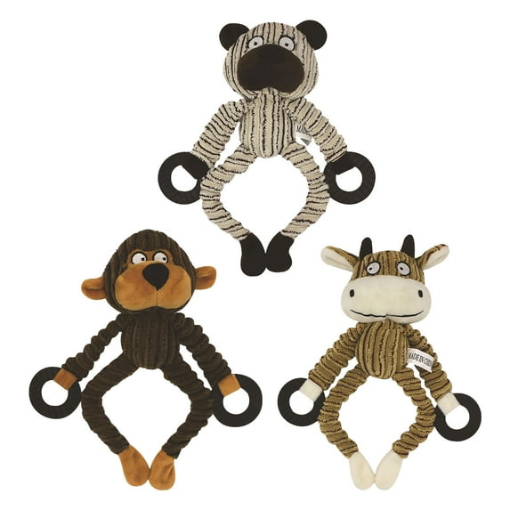 Zenghuiiii 3 Pack Dog Chew Toys Stuffed Squeaky Toy Pet Puppy Plush Squeaker Teeth Cleaning Cool Animal Plush