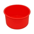 thumbnail image 1 of Silicone Mini Cake 4 Inch Round Baking Pan Non Stick Silicone Baking Bakeware Pan Reusable Red Set Of 6, 1 of 8