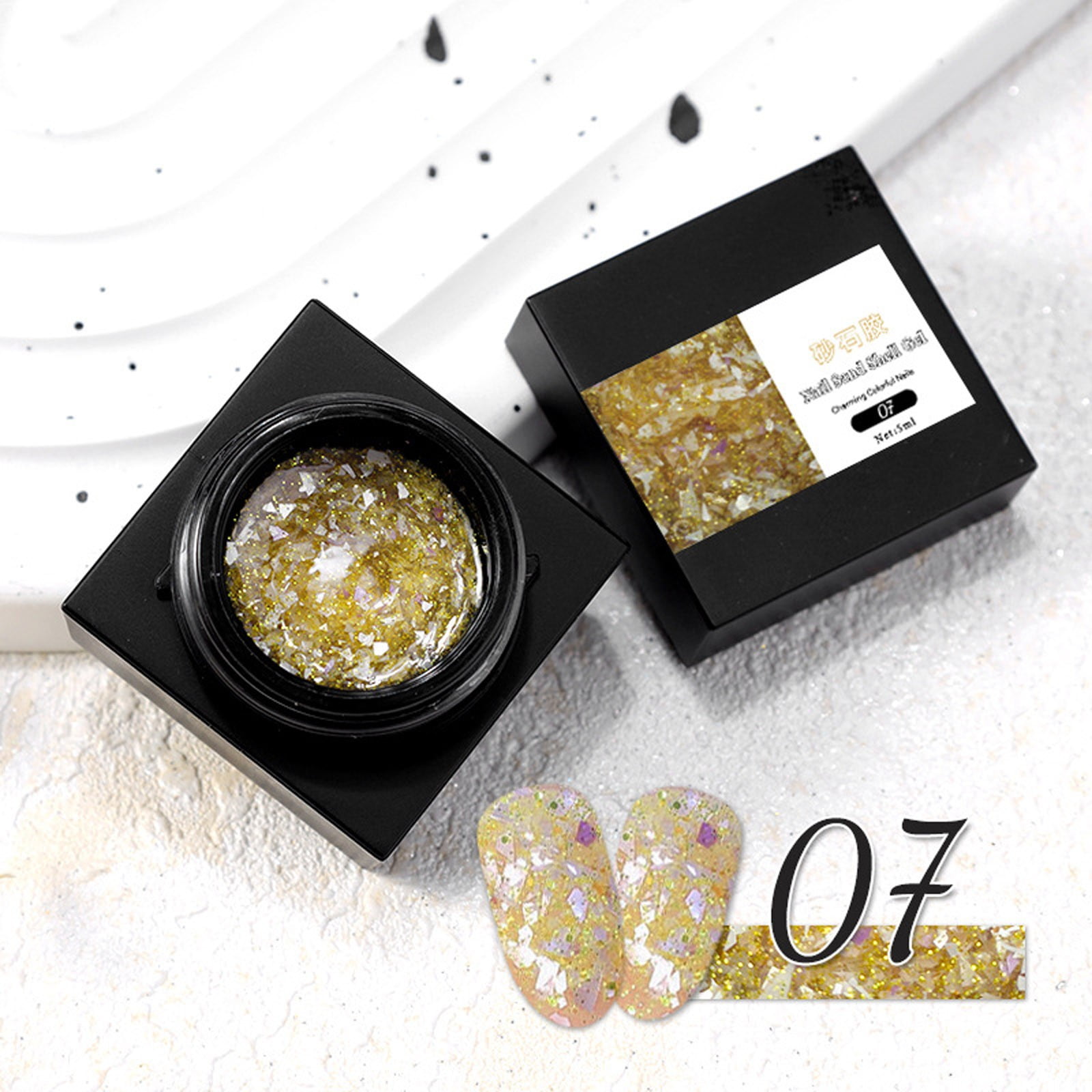 Zenghuiiii Eight Styles Sand And Stone Glue Piece Nail Canned Nail