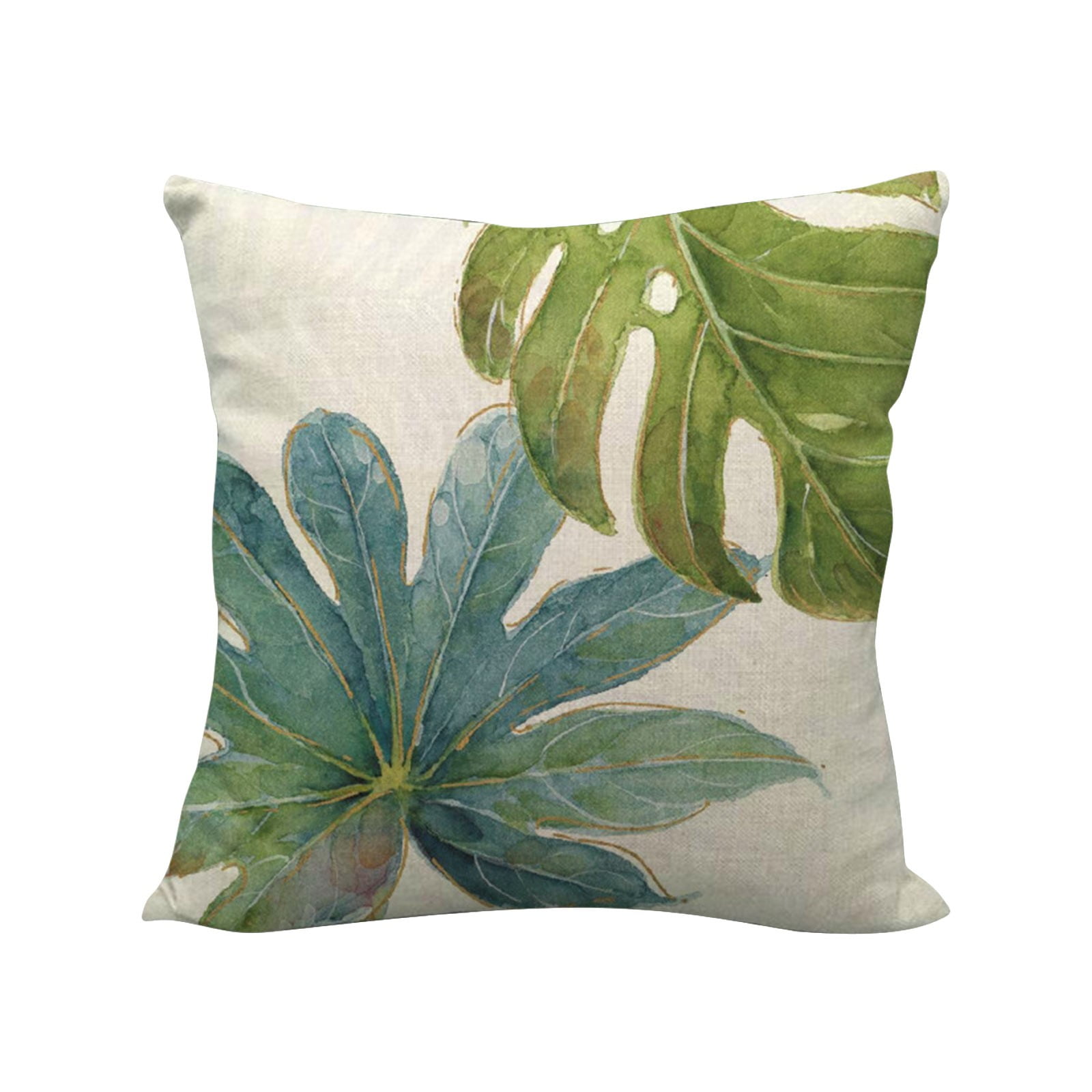 Zenghuiiii Green Tropical Leaf Pillowcase 16x16 Turtle Back Leaf ...