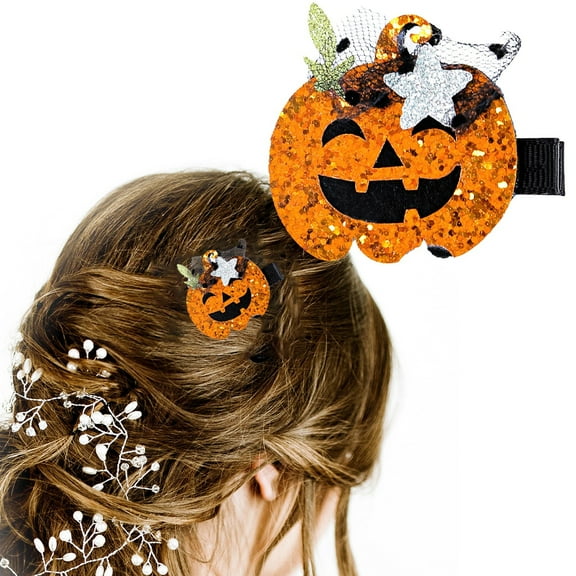 Zenghuiiii Hairpin Clip Festival Pumpkin Hairpin Atmosphere Decoration Props Large Hair Clips