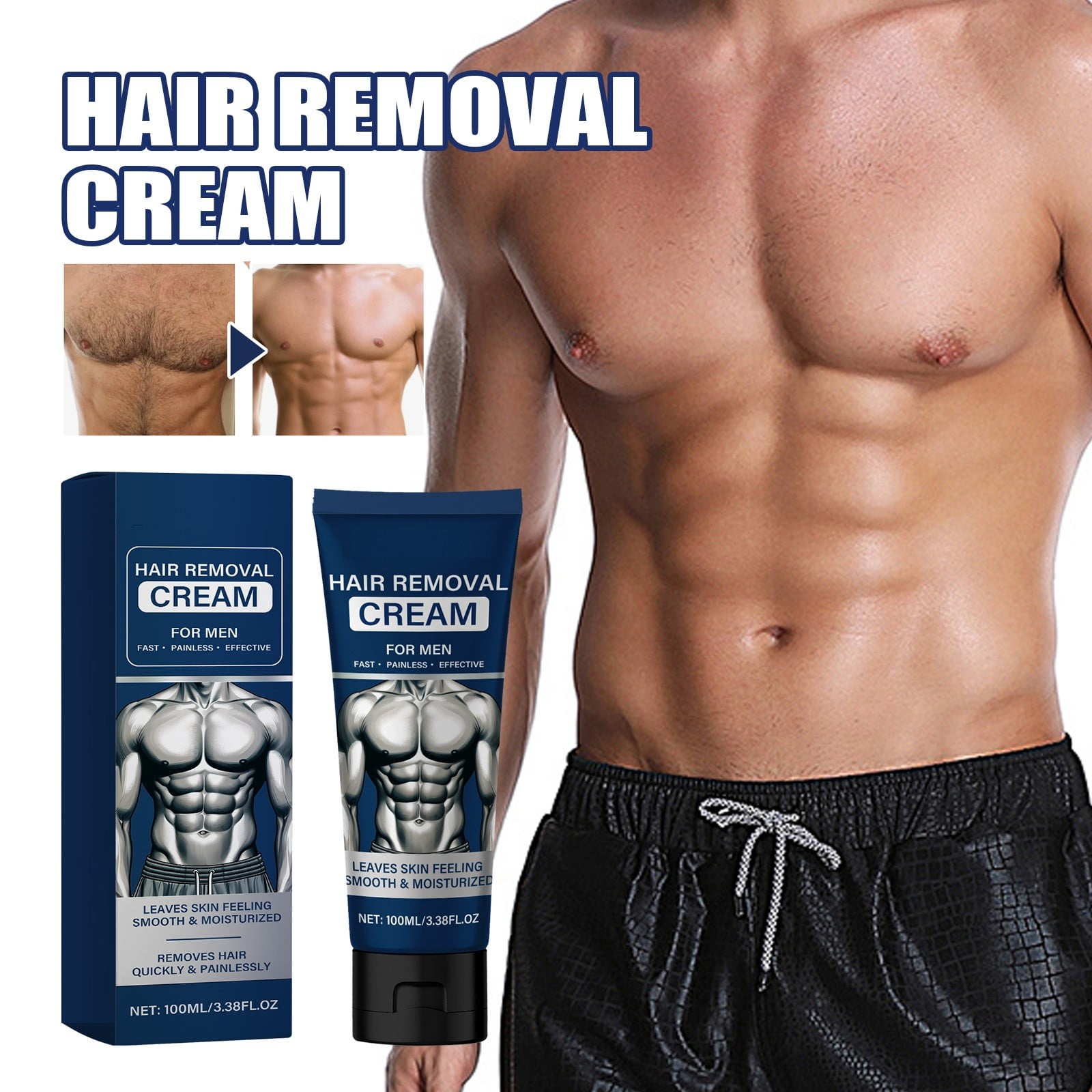 Zenghuiiii Men's Hair Removal Paste Hair Removal Artifact Armpit