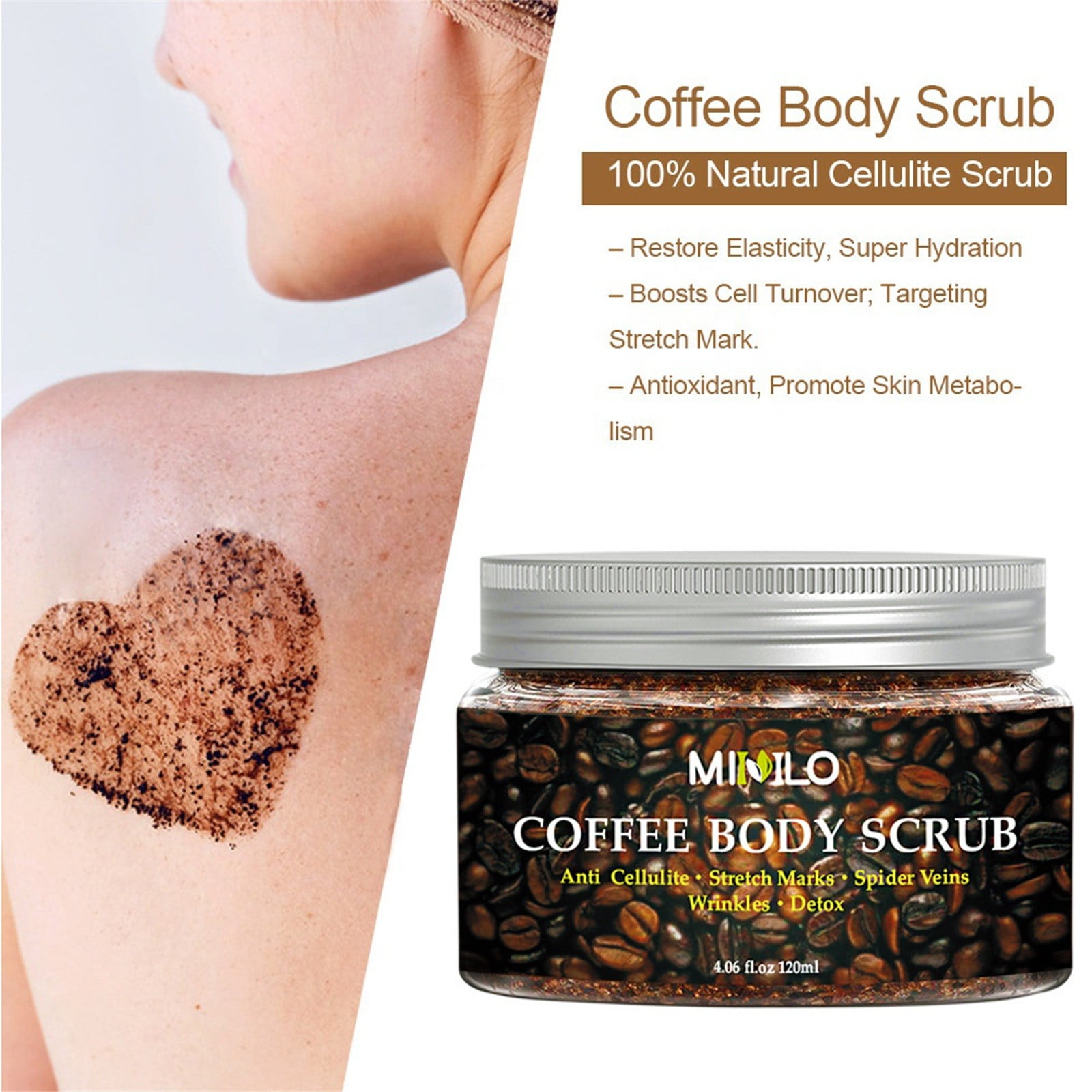 Zenghuiiii Potent Lift Coffee Body SCrub Acne Treatment, AntiCellulite