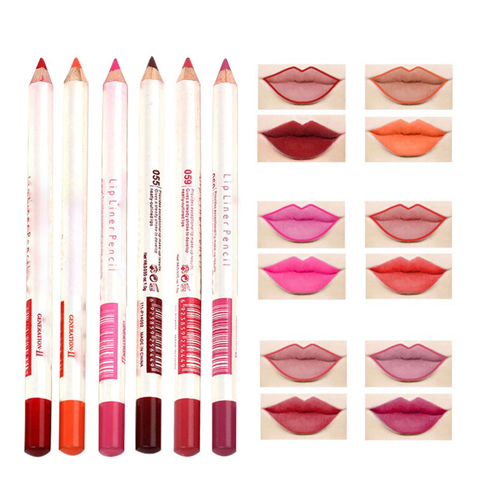Zenghuiiii Sharps Toffee Lipstick Pen 6 Colors Lip Hook Line Easily