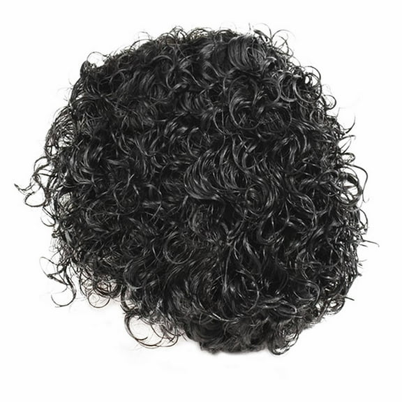 Zenghuiiii Short Wig Lace Front Women Black Brazilian Short Wavy Curly Parting High Temperature Fiber Wig Hair Short Curly Wig With Hair Net
