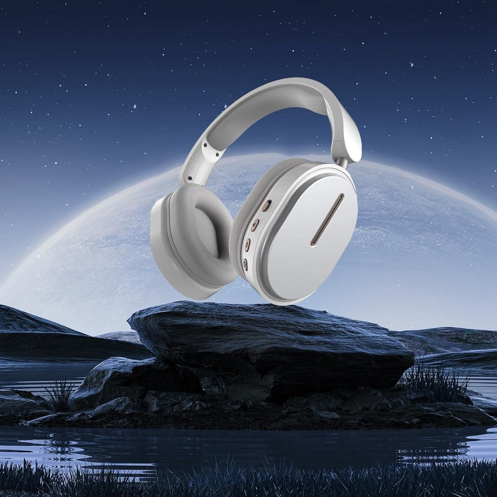 Zenghuiiii Wireless Ear Buds New Earmuff Headphones Active Noise Cancelling Wireless Earbuds