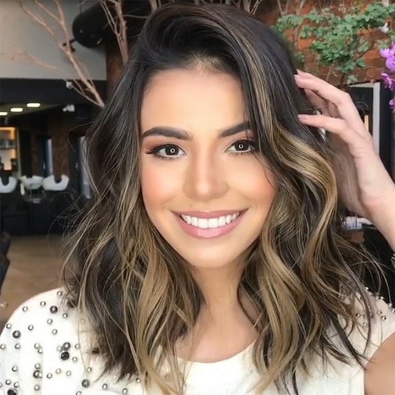 Zenghuiiii Women Long Curly Straight Wavy Synthetic Full Hair Wig Pink Purple Extra Large Hair Clip