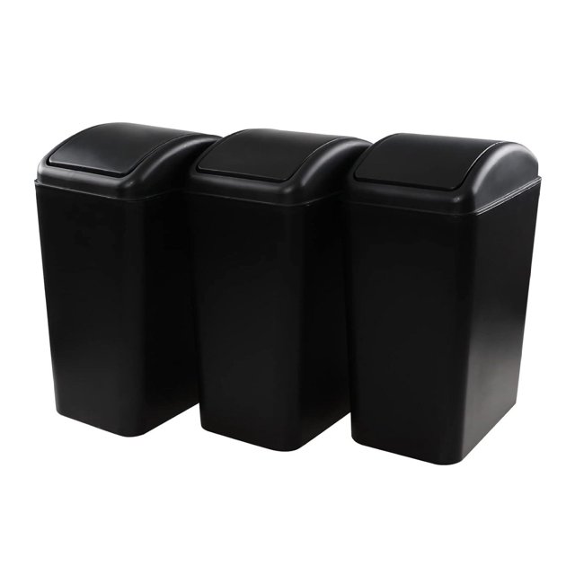 Zengpin 4.5 Gallon Swing Top Trash Bin, Plastic Garbage Can with Lid