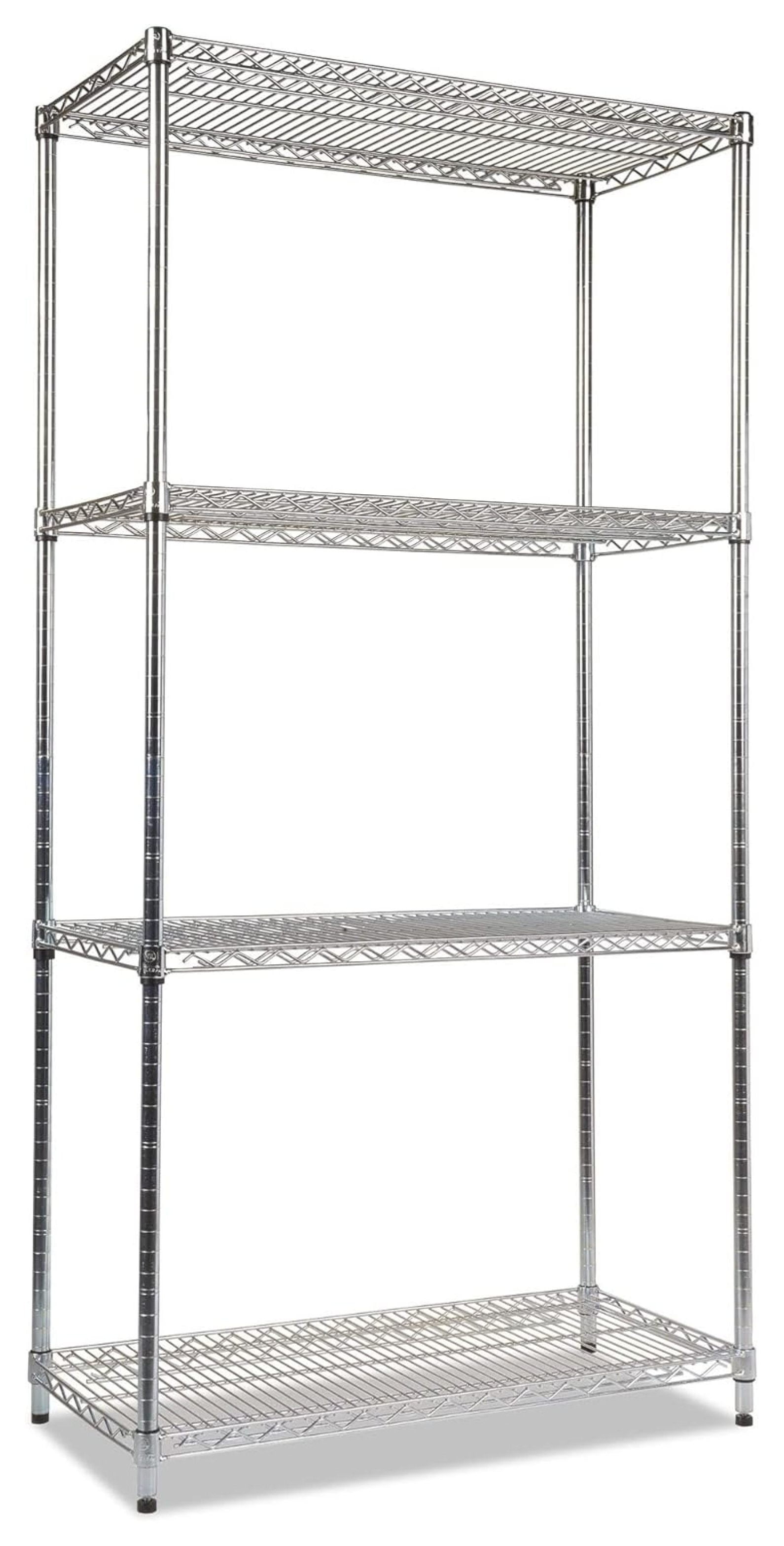 72" Silver Metal NSF Certified Kitchen Shelving Unit