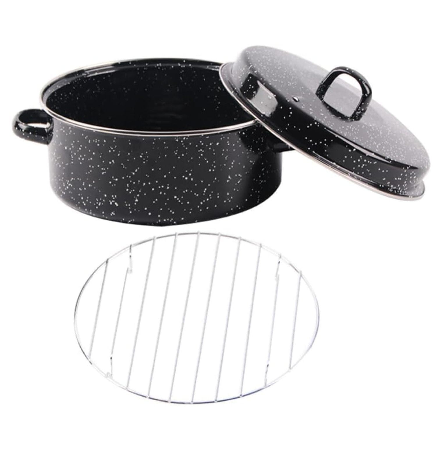 Zengpin Roasting Pan, 9.6 Inch Enameled Roasting Pan with Domed Lid