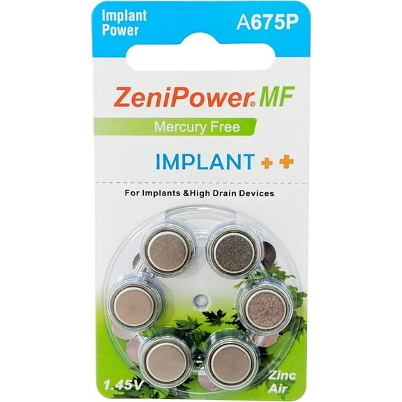 ZeniPower Mercury Free Cochlear Implant Batteries