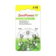 thumbnail image 1 of ZeniPower ZENIPOWER-A10-D6-MF 95mAh 1.45V Hearing Aid Zinc Air Batteries - Pack of 6, 1 of 1