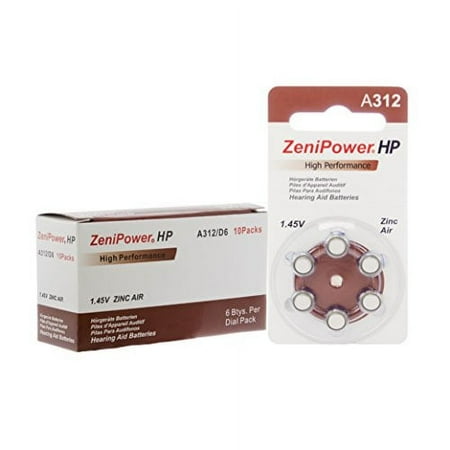 Zenipower Size 312 Zinc Air Hearing Aid Batteries 120 Pack