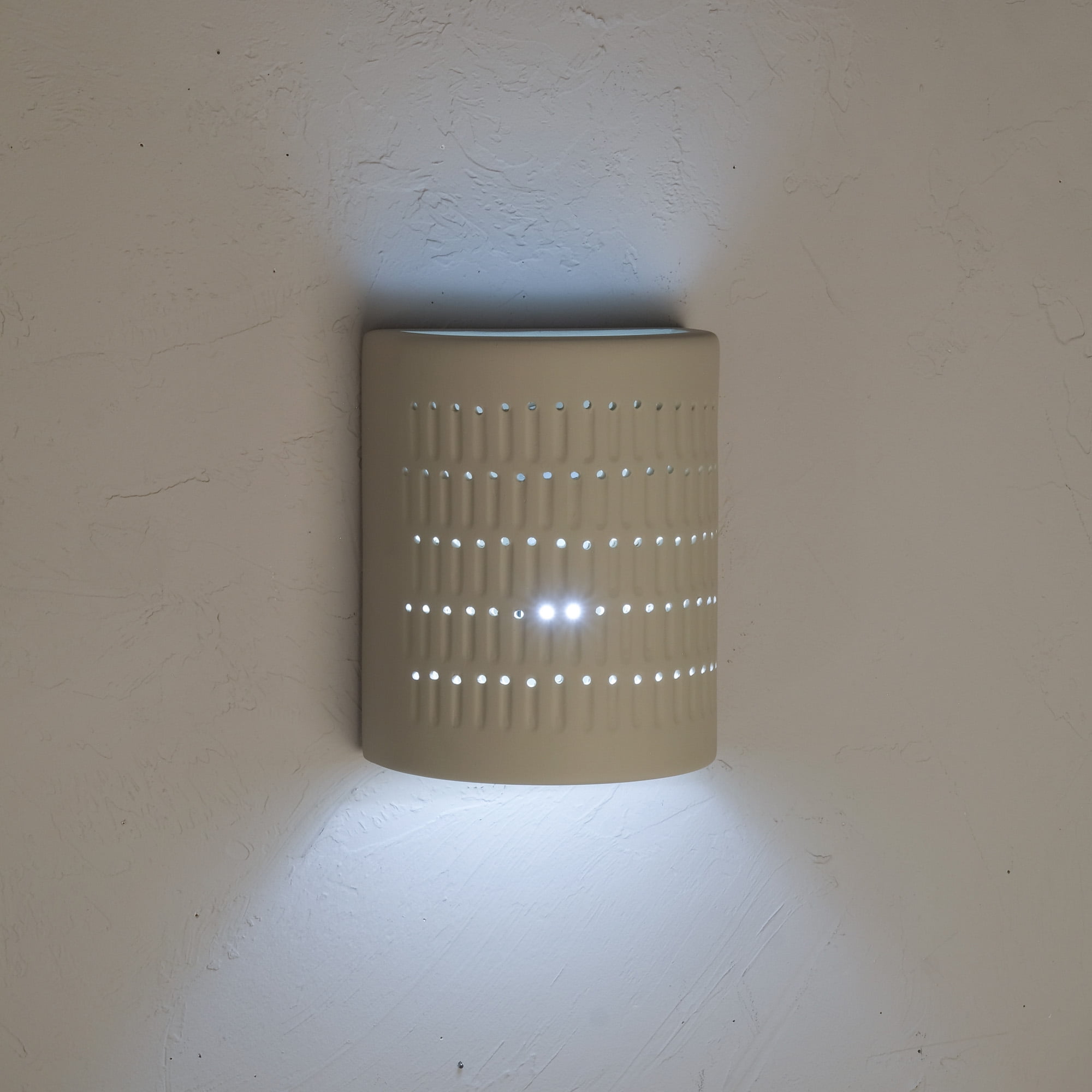 Zenia 10" High Ceramic Outdoor Wall Light, Cottonwood Painted Finish ...