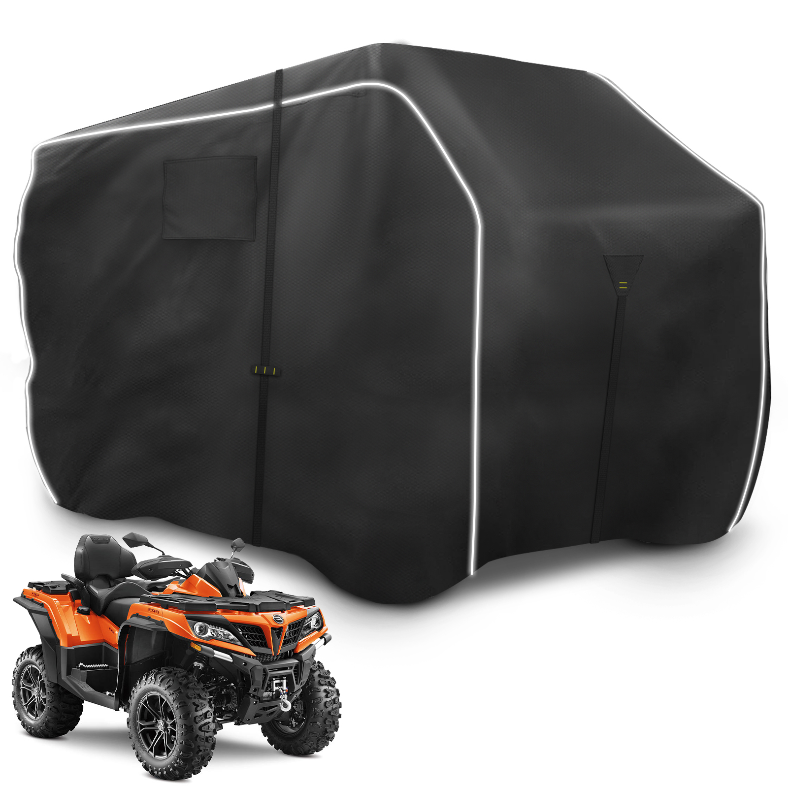 Classic Accessories QuadGear ATV Deluxe Seat Cover, Black/Grey