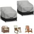 thumbnail image 1 of Zenicham 600D Outdoor Patio Chair Cover, Waterproof Furniture Cover for Universal Lawn/Deck/Garden/Backyard, Swivel Lounge Deep Seat Cover Fits up 32"W*37"D*36"H, Grey, 2 Pack, 1 of 6