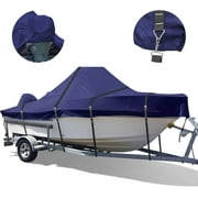 Zenicham 900D Waterproof Heavy Duty Center Console Boat Cover Trailerable,Fits 17'-19' Length, Beam Width up to 102" W, Navy
