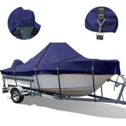 Zenicham 900D Waterproof Heavy Duty Center Console Boat Cover Trailerable,Fits 20'-22' Length, Beam Width up to 106" W, Navy