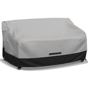 Zenicham Patio Loveseat Cover, 600D Heavy Duty Waterproof Couch Cover, Gray/Black 58"Wx33"Dx31"H