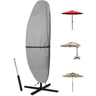Zenicham Patio 600D Waterproof Polyester Umbrella Parasol Cover, Gray