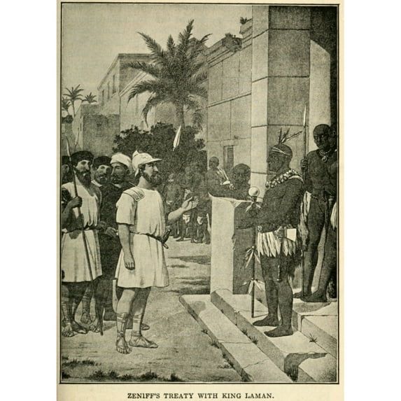 Zeniff'S Treaty With King Laman. As Leaders Of Enemy Peoples History (18 x 24)