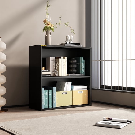 Zenira 2-Tier Bookcase, Book Shelf, Open Storage Shelf, for Living Room, Home Office, Dinning Room