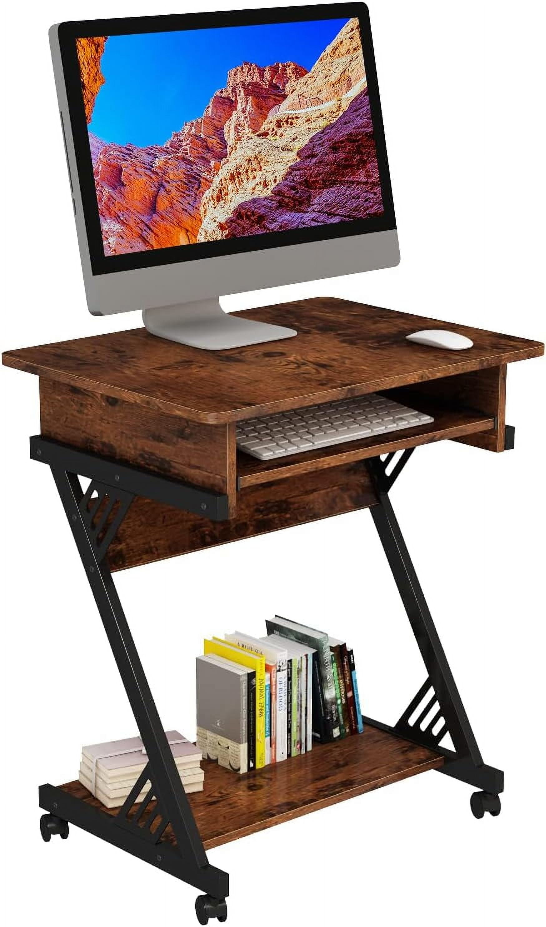 Zenira 24-Inch Small Computer Desk, 30-Inch Tall With Drawers
